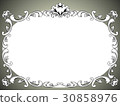 Gothic elegant decorative frame frame (black black monochrome) 30858976