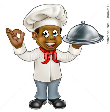 Black Chef Cartoon Character Black Chef Cartoon Character 30860419