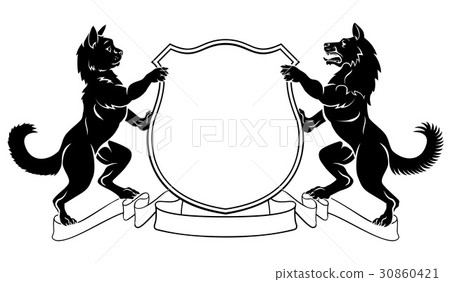 Pets Crest Coat of Arms Heraldic Shield Pets Crest Coat of Arms Heraldic Shield 30860421