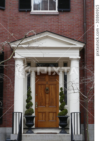 The entrance of the red brick building Beacon Hill 30860915