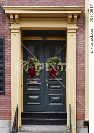 The entrance of the red brick building Beacon Hill 30860917