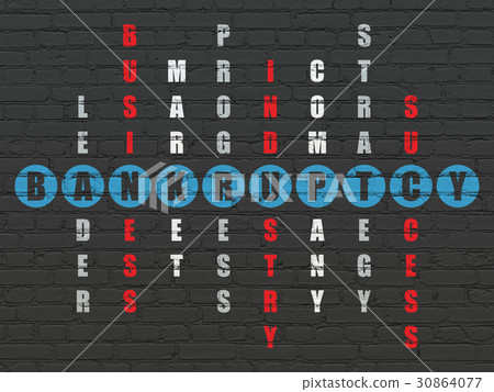 Business concept: Bankruptcy in Crossword Puzzle Business concept: Bankruptcy in Crossword Puzzle 30864077