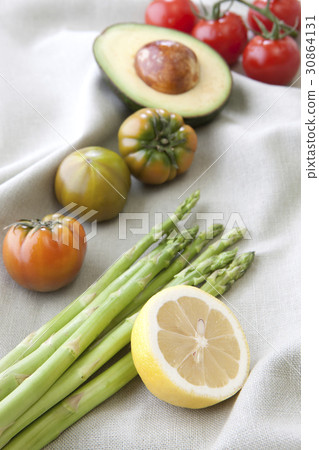 Tomato, Avocado, Asparagus, Lemon 30864131