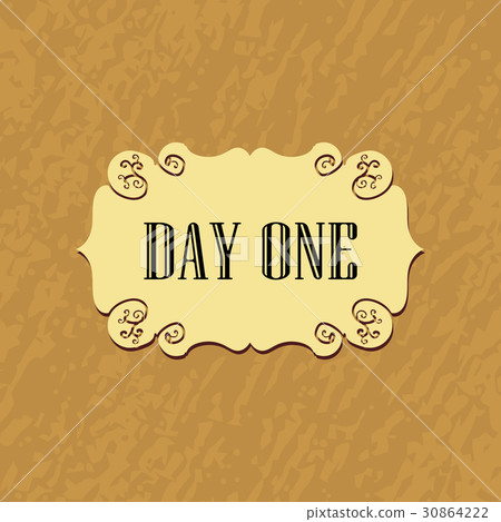 Old paper imitation background with Day One Words 30864222
