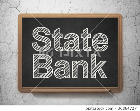 Money concept: State Bank on chalkboard background Money concept: State Bank on chalkboard background 30864727