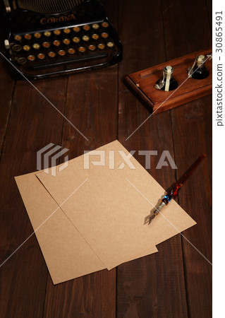 Letter, pen, ink, typewriter 30865491