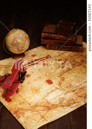 Airplane, globe, map 30865543