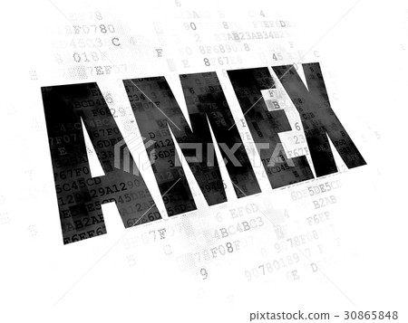 Stock market indexes concept: AMEX on Digital 30865848