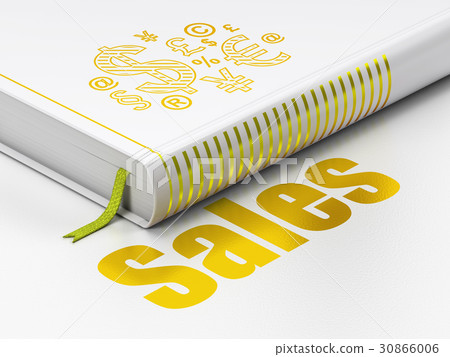 Advertising concept: book Finance Symbol, Sales on Advertising concept: book Finance Symbol, Sales on 30866006
