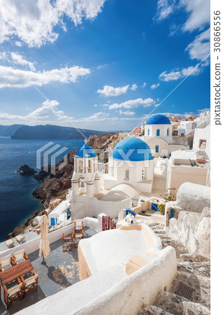 Oia village on Santorini island in Greece Oia village on Santorini island in Greece 30866556