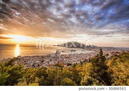Zante town in sunset on Zakynthos island in Greece 30866561