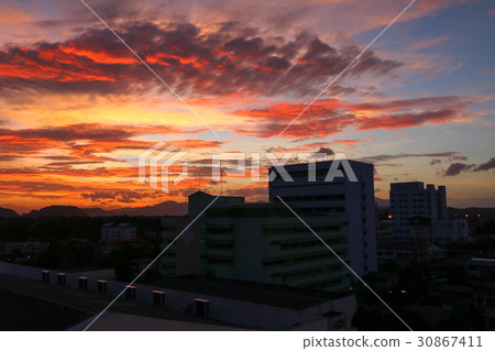 sky in sunset beautiful colorful evening sky in sunset beautiful colorful evening 30867411