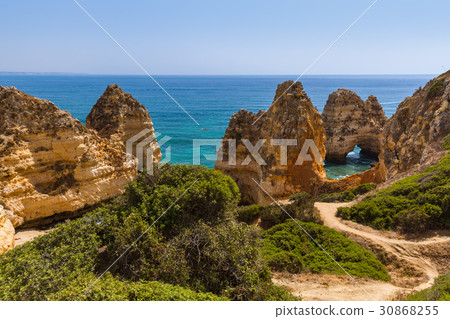 Beach near Lagos - Algarve Portugal Beach near Lagos - Algarve Portugal 30868255