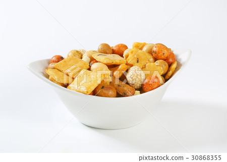 Japanese peanut and rice crackers Japanese peanut and rice crackers 30868355