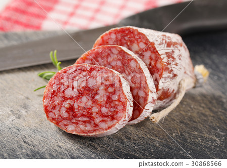 French dry cured sausage with rosemary 30868566