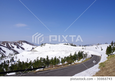 The snow corridor of Shiga Kusatsu Highland Route 30868743