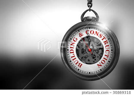 Building And Construction on Pocket Watch. 3D 30869318