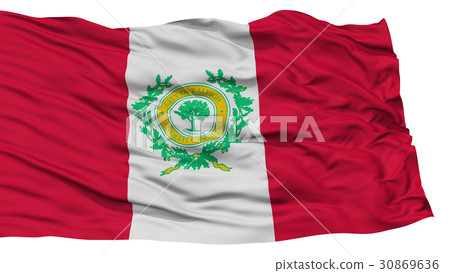 Isolated Raleigh Flag, Waving on White Background 30869636