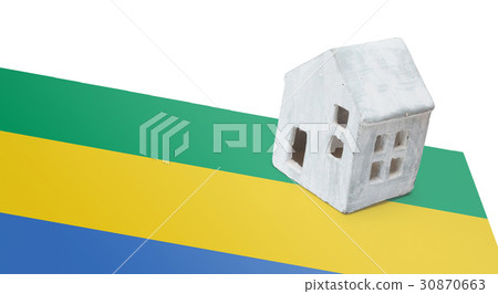 Small house on a flag - Gabon Small house on a flag - Gabon 30870663