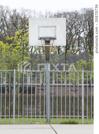 Basketball court in an old jail 30870736