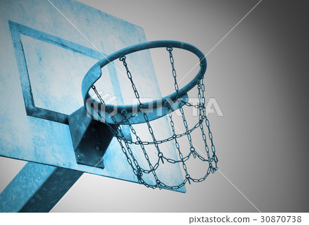 Basketball court in an old jail, blue Basketball court in an old jail, blue 30870738