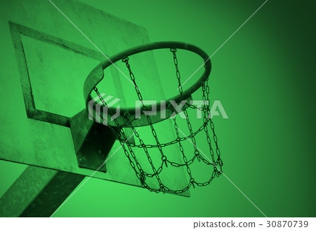 Basketball court in an old jail, green Basketball court in an old jail, green 30870739