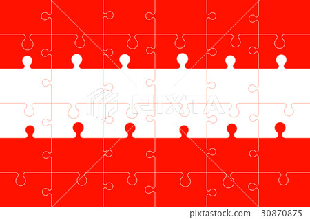 Puzzle flag of Austria.Vector illustration. 30870875