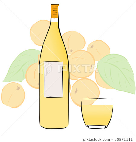 Apricot liquor sake illustration Apricot liquor sake illustration 30871111