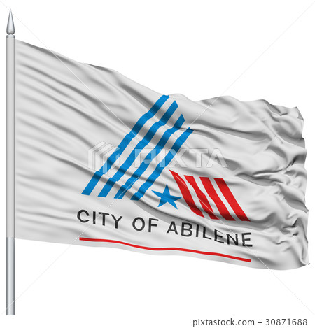 Abilene City Flag on Flagpole, USA Abilene City Flag on Flagpole, USA 30871688