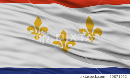 Closeup of New Orleans City Flag Closeup of New Orleans City Flag 30871952