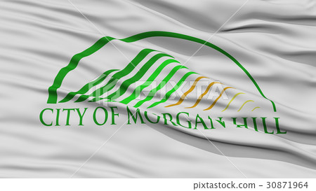 Closeup of Morgan Hill City Flag Closeup of Morgan Hill City Flag 30871964