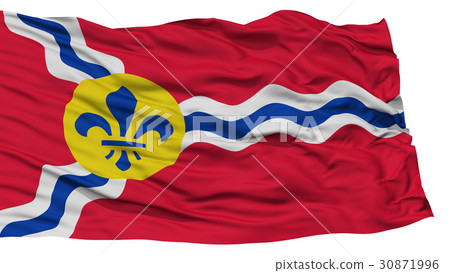 Isolated St. Louis City Flag, USA 30871996