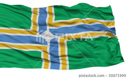 Isolated Portland City Flag, USA 30871999