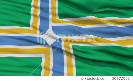 Closeup of Portland City Flag 30872001