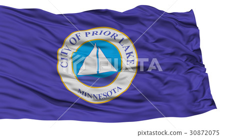 Isolated Prior Lake City Flag, USA 30872075