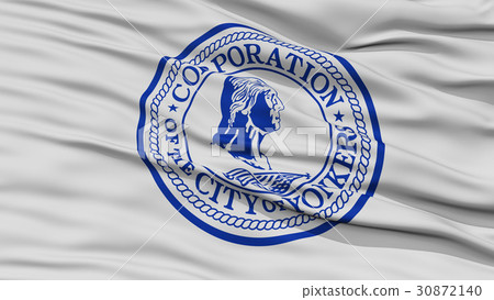 Closeup of Yonkers City Flag Closeup of Yonkers City Flag 30872140