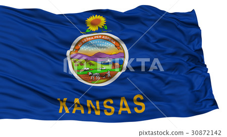 Isolated Kansas Flag, USA state 30872142