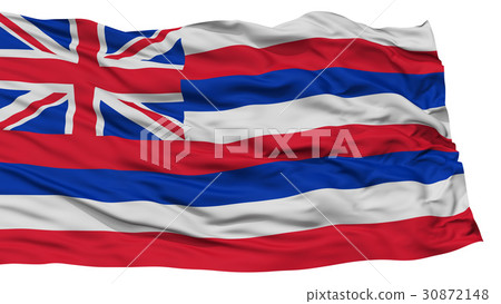 Isolated Hawaii Flag, USA state 30872148