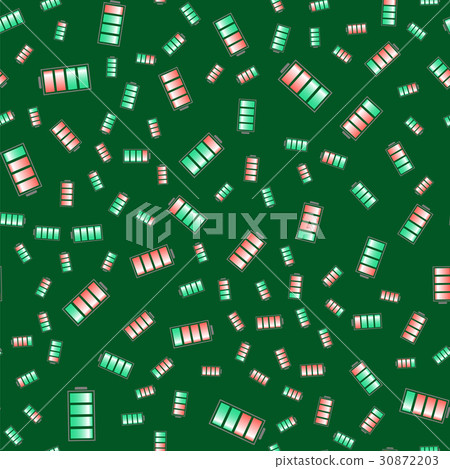 Different Charge of Battery Seamless Pattern 30872203