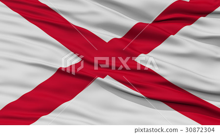 Closeup Alabama Flag, USA state 30872304