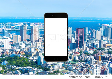 Smartphone Mobile phone Smartphone Urban landscape Tokyo real estate image 30872930