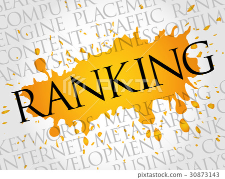 Ranking word cloud, business concept 30873143
