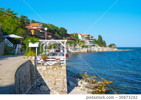 Coastal street in old town Nesebar, Bulgaria 30873282