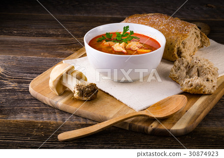 Fresh mushroom soup from calocybe Fresh mushroom soup from calocybe 30874923