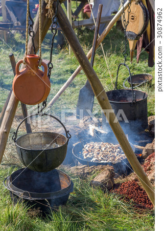 Cooking in the camp on open air Cooking in the camp on open air 30874962