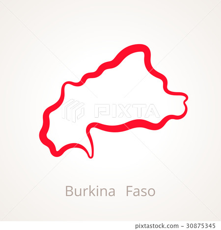 Burkina Faso - Outline Map Burkina Faso - Outline Map 30875345