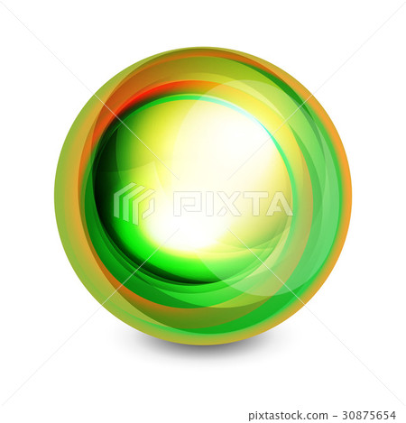 Glass sphere, futuristic abstract element Glass sphere, futuristic abstract element 30875654