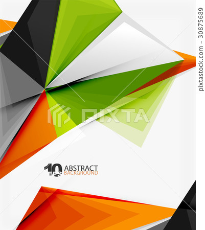 3d triangle polygonal abstract vector 30875689
