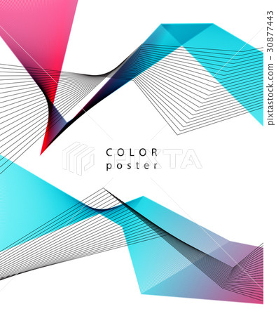 Vector color abstract geometric banner with 30877443