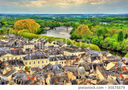 View of Chinon from the castle - France 30878879